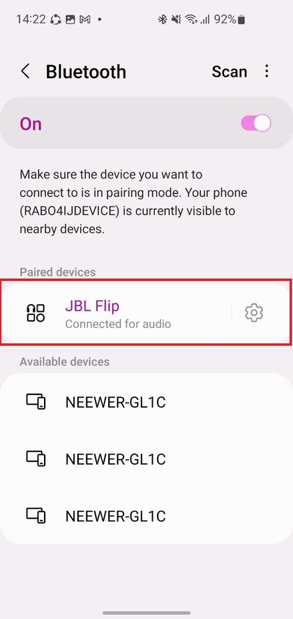 JBL Flip 7 koppelen