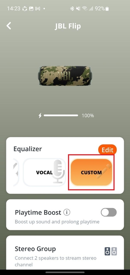 Instellingen opslaan in app