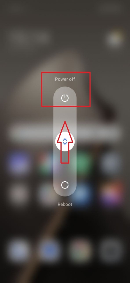 Energiemenu met de optie omhoog vegen om uit te schakelen op Xiaomi 15T