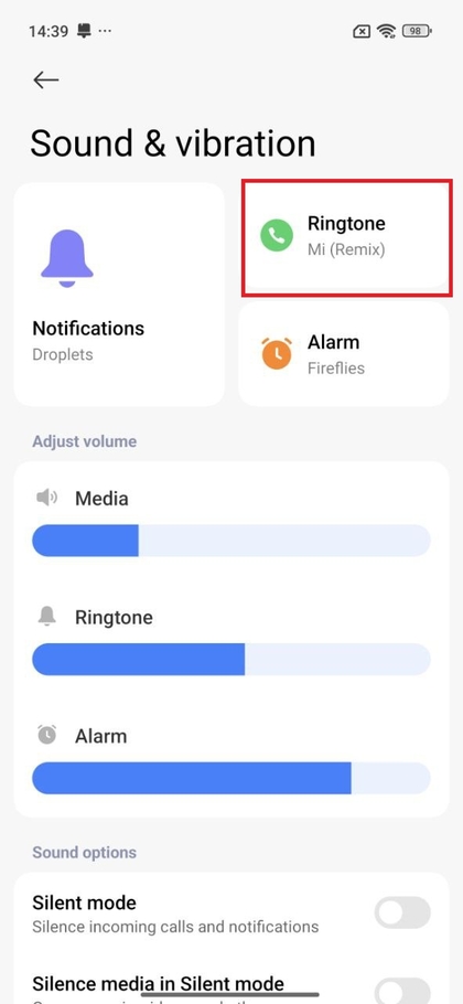 Ringtone instellingen op Xiaomi 15T