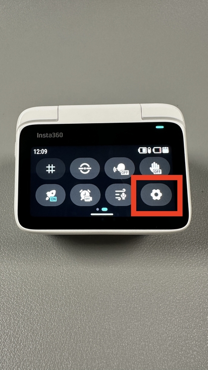 Toegang tot instellingen op Insta360 GO 3S