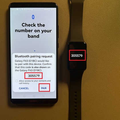Code op Samsung Galaxy Fit 3
