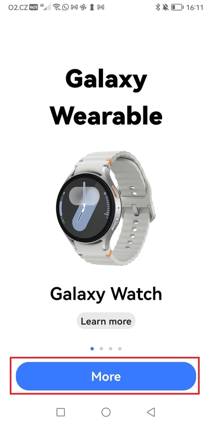 Galaxy Wearable-app openen