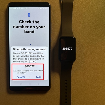 Koppelingsmelding op Android-telefoon