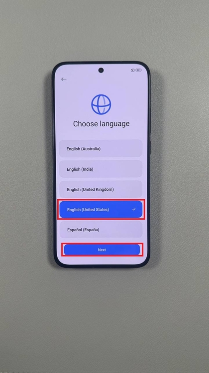 POCO F7 taal- en regioselectie