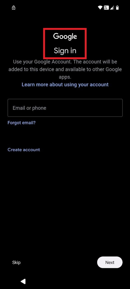 Google-accountconfiguratie op CMF Phone 2 Pro
