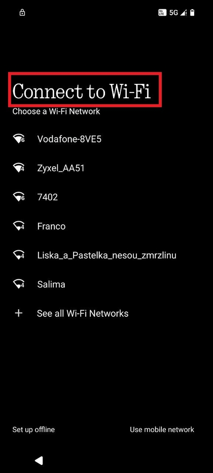 Wi-Fi-selectiescherm op CMF Phone 2 Pro