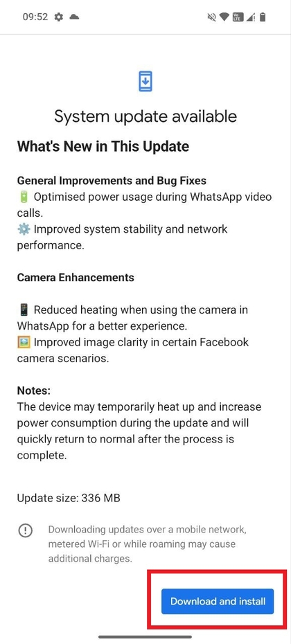 Knop Updates installeren op CMF Phone 2 Pro