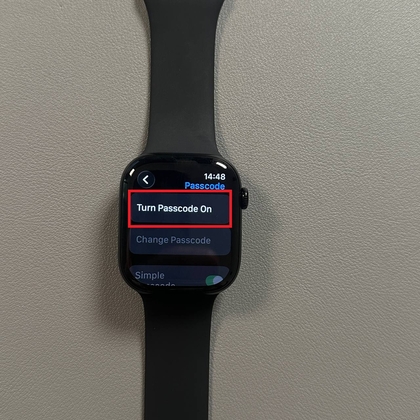 Optie om de wachtwoordcode in te schakelen op de Apple Watch