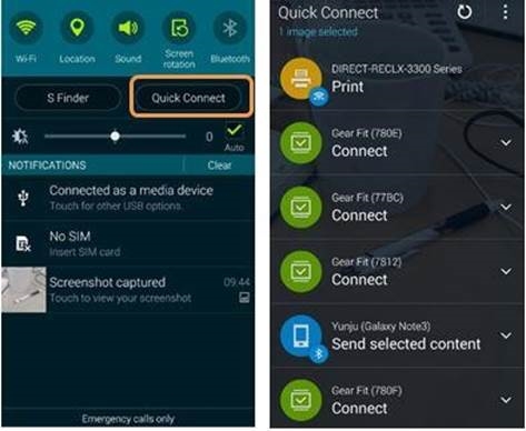 FAQ - Quick Connect in Samsung Galaxy S5