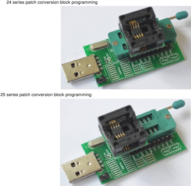 24/25 conversie socket programmeer chip