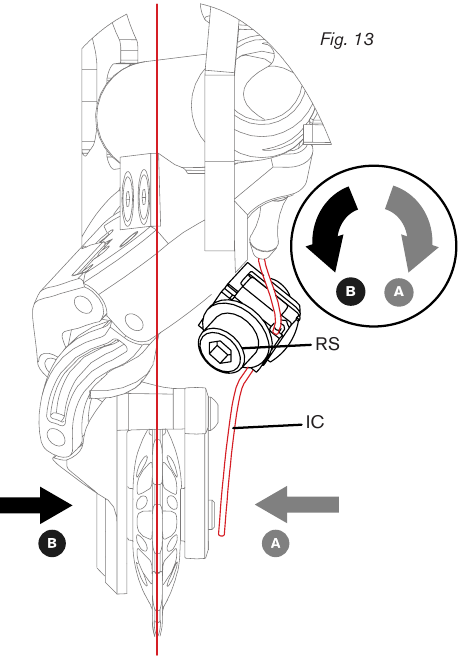 4-SPEED VERSNELLINGSVERSTELLER - DE VERSNELLINGEN INSTELLEN - Stap 3