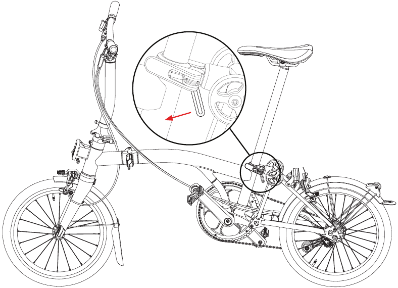 De fiets opvouwen - Stap 1 - Draai de cranks