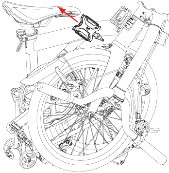 De fiets uitvouwen - Stap 1 - Pedal verwijderen