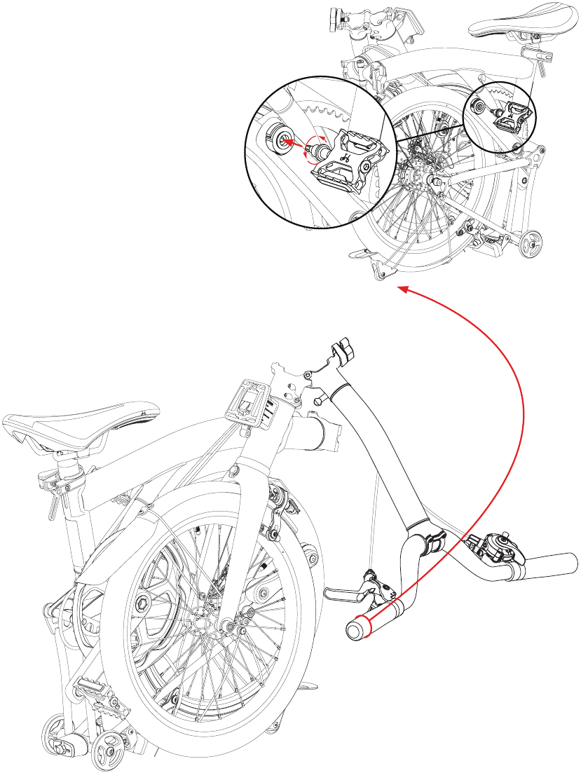 De fiets uitvouwen - Stap 2