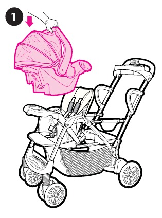 De baby-autostoel bevestigen - Stap 1