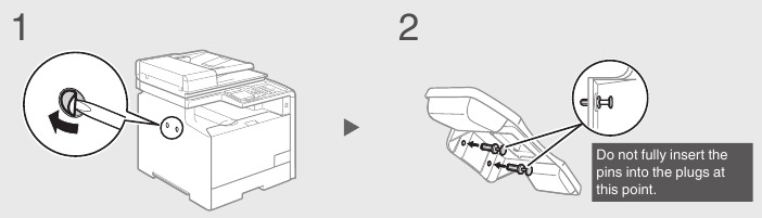 De handset aansluiten - Stap 1