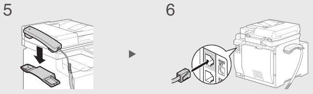 De handset aansluiten - Stap 3