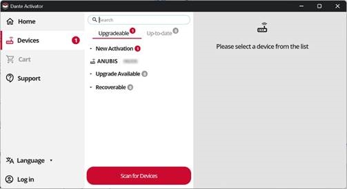 Dante-installatierichtlijnen - Procedure - Stap 4