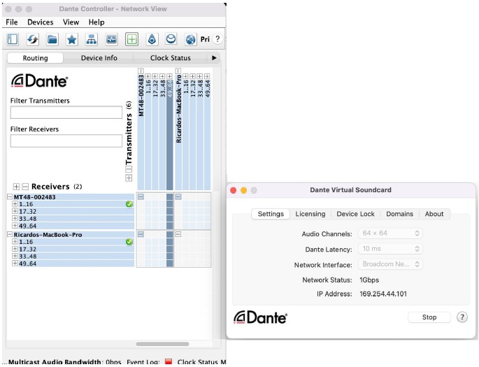 Dante-installatierichtlijnen - Procedure - Stap 8