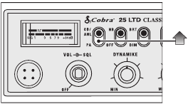 CB/PA-knop in CB-stand