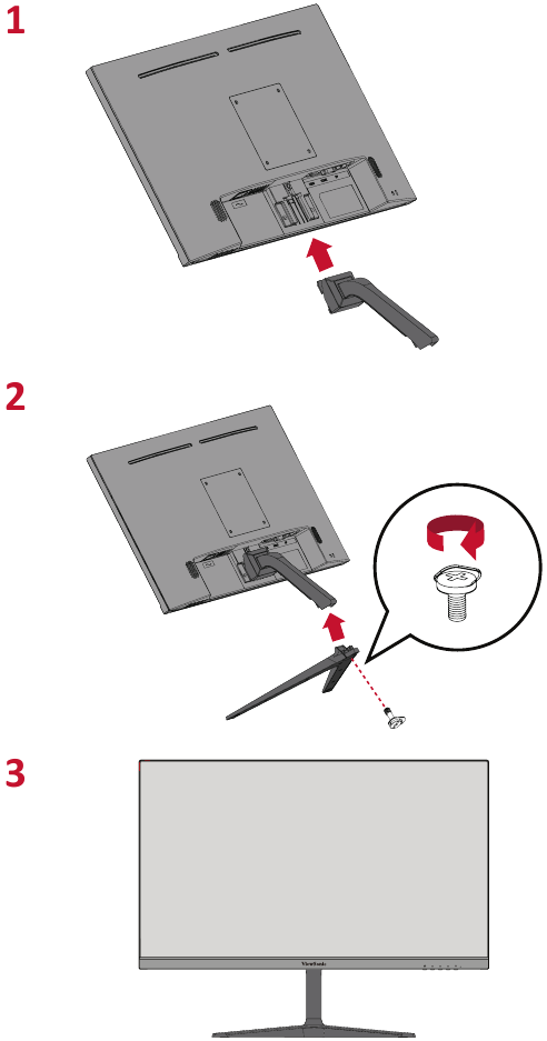 Eerste installatie - Stap 1 - De voet installeren