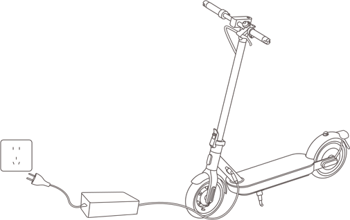 Je scooter opladen - Stap 2