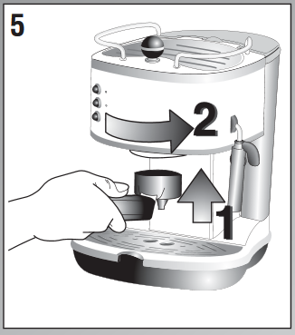 De koffiemachine voorverwarmen - Stap 2