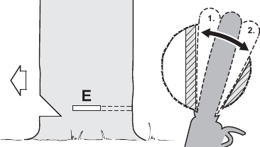 Veltechniek/stabilisatieband - Dunne stammen - Stap 1