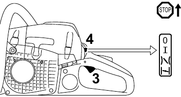 Starten/stoppen - Zodra de motor loopt - Stap 1