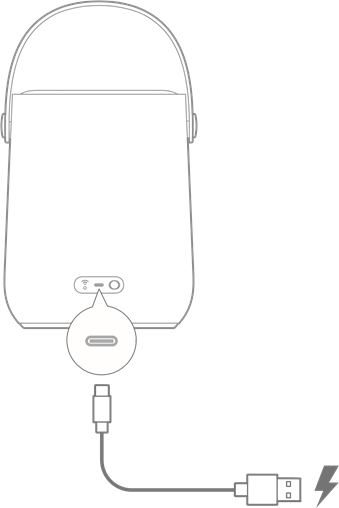 Opladen via de USB-connector
