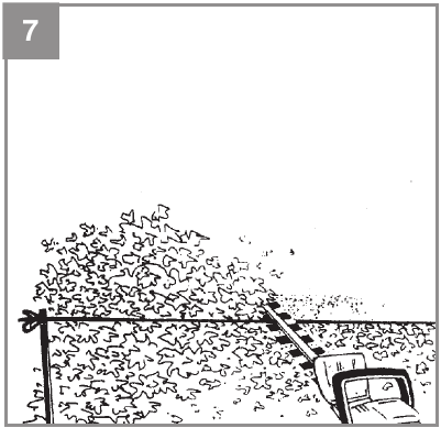 Bediening - De heg op een gelijke hoogte snoeien