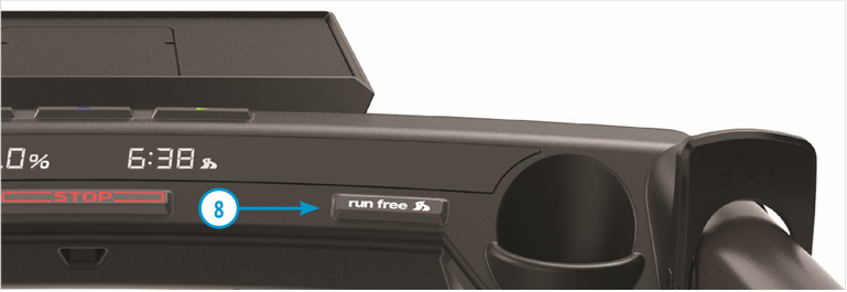 RUNFREE-MODUS EN -KNOP
