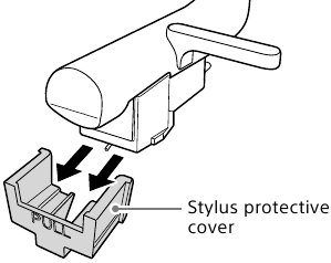 Stylus beschermkap verwijderen