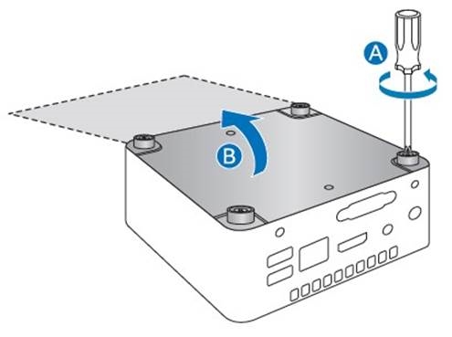 De Intel NUC-behuizing openen