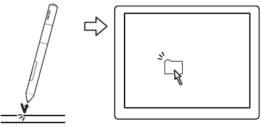 De pen op de tablet gebruiken - Stap 4 - Klikken