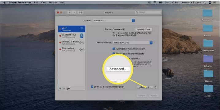 Uw IP-adres wijzigen op een Mac - Stap 3