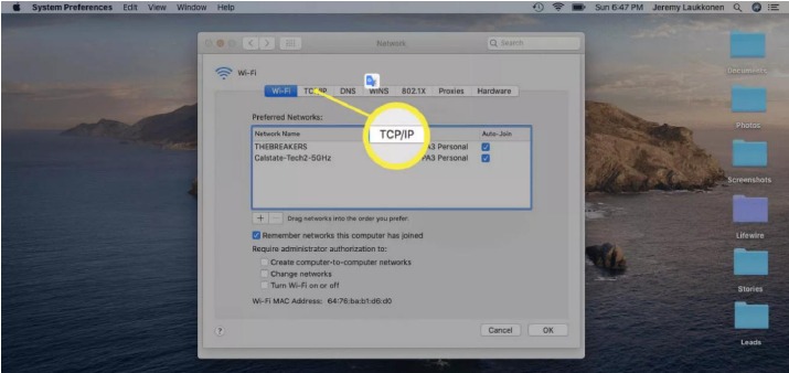 Uw IP-adres wijzigen op een Mac - Stap 4