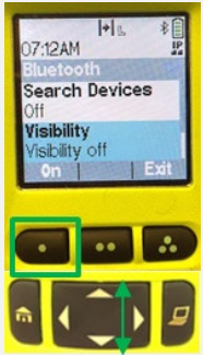 Bluetooth-zichtbaarheidsscherm van Motorola APX-radio