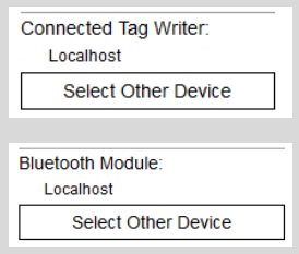 Bluetooth- en RFID-statussen in A2-software