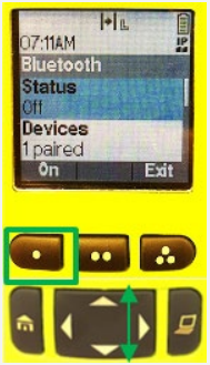 Bluetooth-statusscherm van Motorola APX-radio