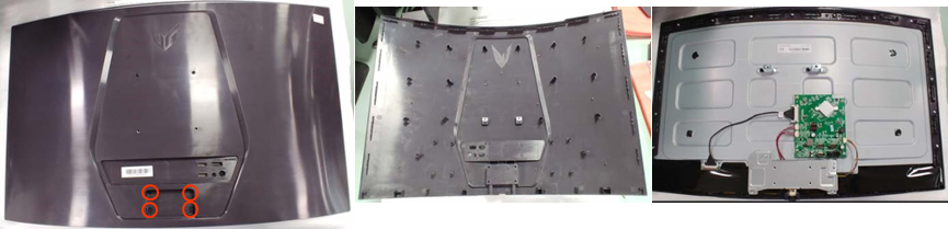 Demontageproces - PCB's en LCD-module - Stap 1