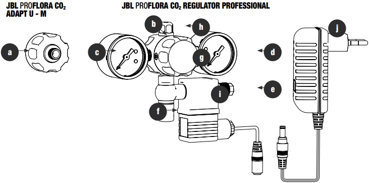 JBL PROFLORA CO2 REGULATOR PROFESSIONAL ONDERDELEN