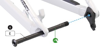 MONTAGE ACHTERDERAILLEURPAD - Stap 2