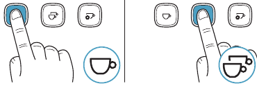 De espressokopvolumes aanpassen
