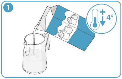 Melk opschuimen - Stap 1