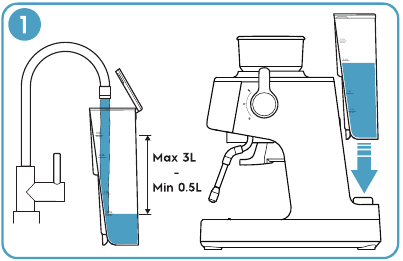 Een espresso maken - Stap 1