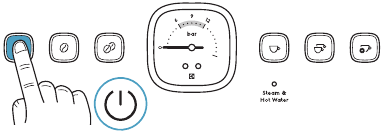 Het product inschakelen - Stap 1