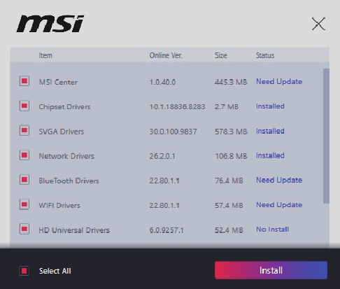 MSI Terms of Use