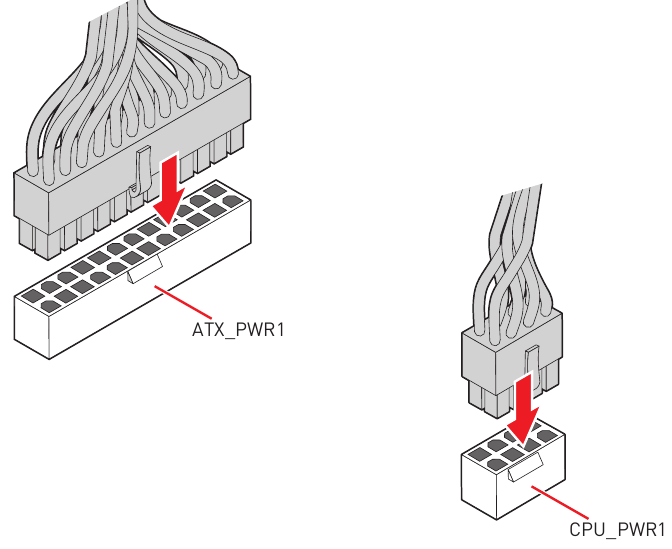 De stroomconnectoren aansluiten - Stap 2